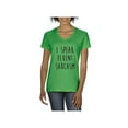 thumbnail image 1 of Women's T-Shirt V-Neck Short Sleeve - I Speak Fluent Sarcasm, 1 of 5