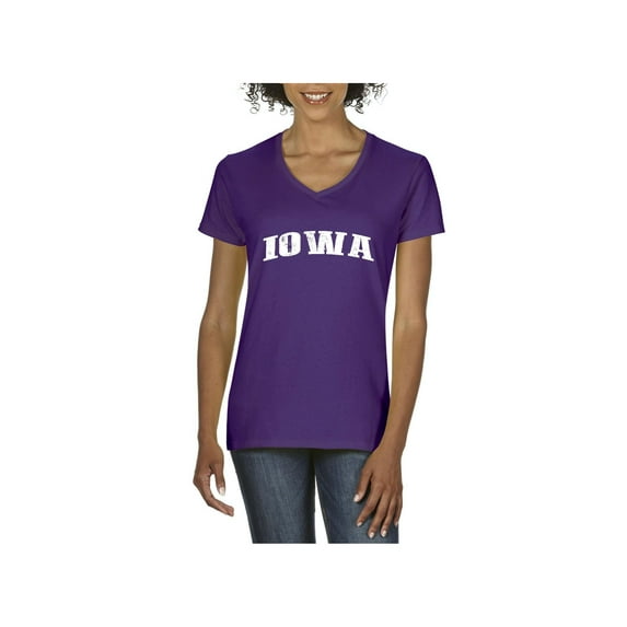 Women's T-Shirt V-Neck Short Sleeve - Iowa