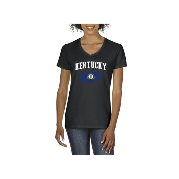 Women's T-Shirt V-Neck Short Sleeve - Kentucky
