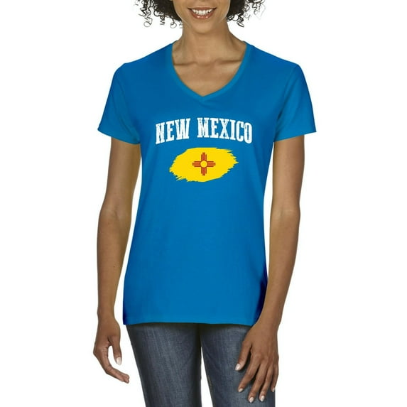 Women's T-Shirt V-Neck Short Sleeve - New Mexico