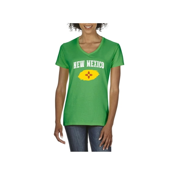 Women's T-Shirt V-Neck Short Sleeve - New Mexico