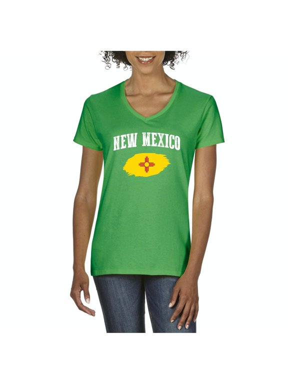 Women's T-Shirt V-Neck Short Sleeve - New Mexico