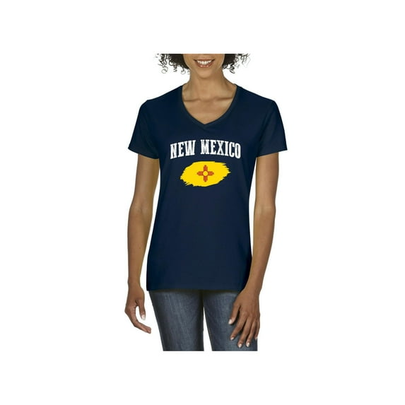 Women's T-Shirt V-Neck Short Sleeve - New Mexico