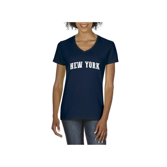 Women's T-Shirt V-Neck Short Sleeve - New York City