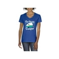 thumbnail image 1 of Women's T-Shirt V-Neck Short Sleeve - ONE HAPPY CAMPER, 1 of 5