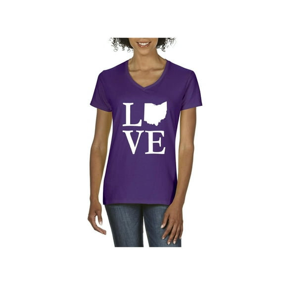Women's T-Shirt V-Neck Short Sleeve - Ohio