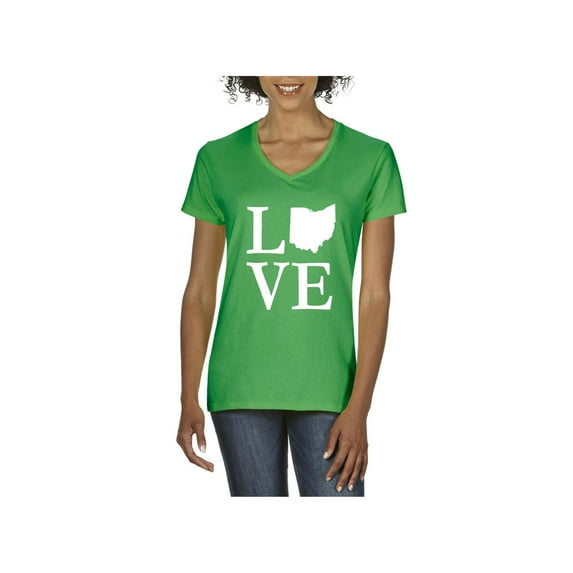Women's T-Shirt V-Neck Short Sleeve - Ohio