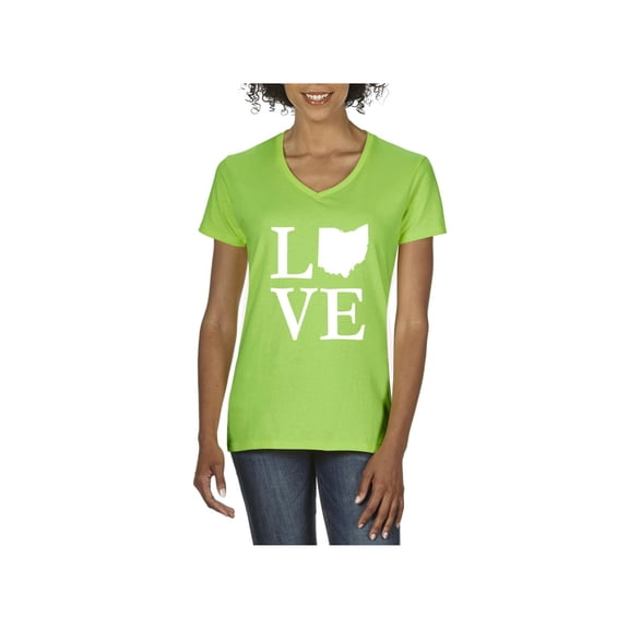 Women's T-Shirt V-Neck Short Sleeve - Ohio
