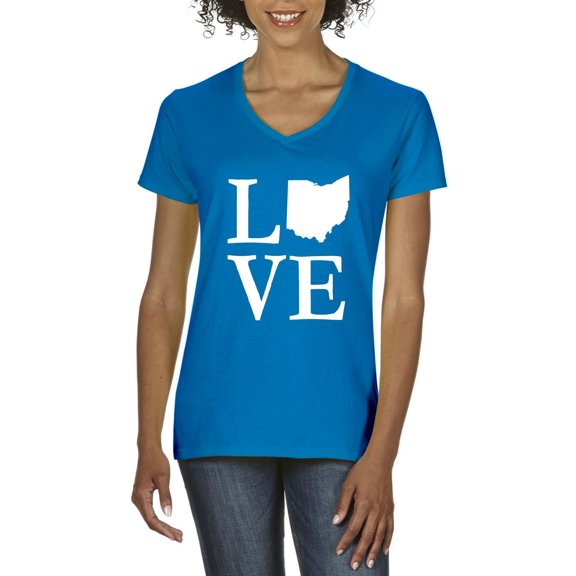 Women's T-Shirt V-Neck Short Sleeve - Ohio