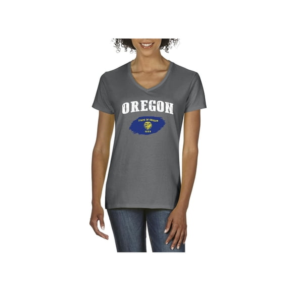 Women's T-Shirt V-Neck Short Sleeve - Oregon