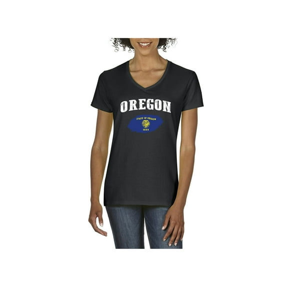 Women's T-Shirt V-Neck Short Sleeve - Oregon