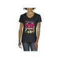 thumbnail image 1 of Women's T-Shirt V-Neck Short Sleeve - Pretty in Pink Dangerous in Camo, 1 of 5