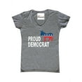 thumbnail image 1 of Women's T-Shirt V-Neck Short Sleeve - Proud Democrat, 1 of 5