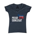 thumbnail image 1 of Women's T-Shirt V-Neck Short Sleeve - Proud Democrat, 1 of 5