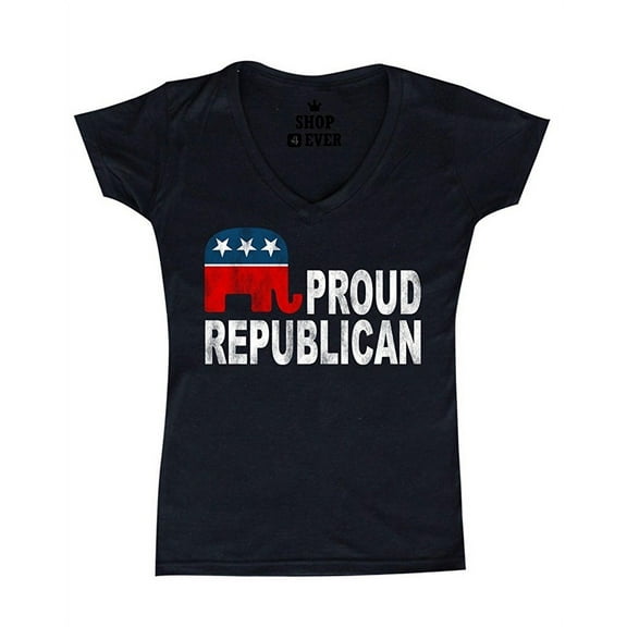 Women's T-Shirt V-Neck Short Sleeve - Proud Republican