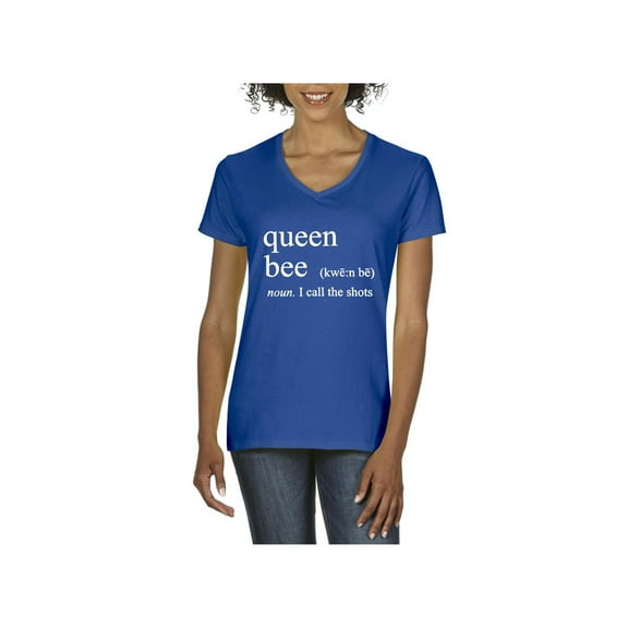 Women's T-Shirt V-Neck Short Sleeve - Queen Bee I Call