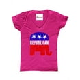 thumbnail image 1 of Women's T-Shirt V-Neck Short Sleeve - Republican Elephant, 1 of 5