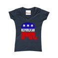 thumbnail image 1 of Women's T-Shirt V-Neck Short Sleeve - Republican Elephant, 1 of 5