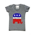 thumbnail image 1 of Women's T-Shirt V-Neck Short Sleeve - Republican Elephant, 1 of 5