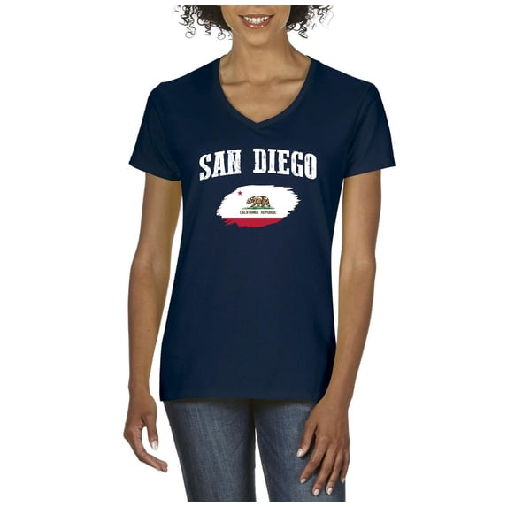Women's T-Shirt V-Neck Short Sleeve - San Diego