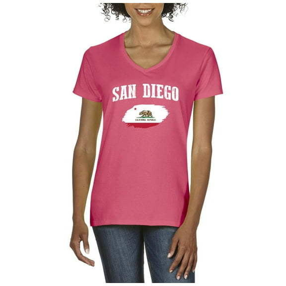 Women's T-Shirt V-Neck Short Sleeve - San Diego
