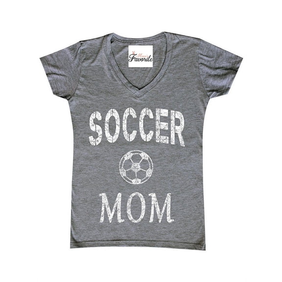 Women's T-Shirt V-Neck Short Sleeve - Soccer Mom
