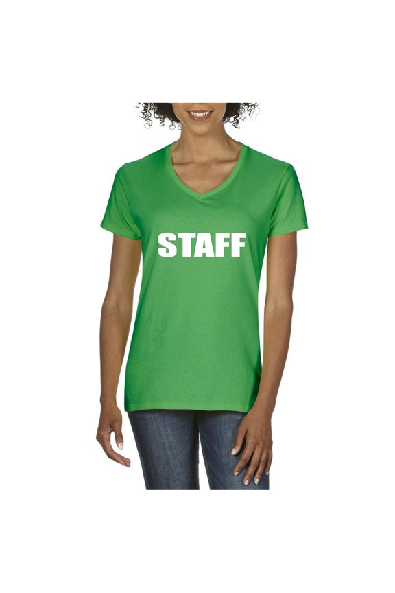 Women's T-Shirt V-Neck Short Sleeve - Staff
