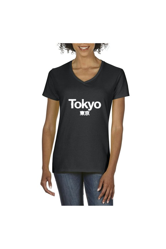 Women's T-Shirt V-Neck Short Sleeve - Tokyo