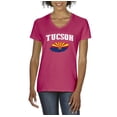 thumbnail image 1 of Women's T-Shirt V-Neck Short Sleeve - Tucson Arizona Flag, 1 of 5