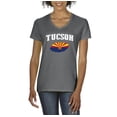 thumbnail image 1 of Women's T-Shirt V-Neck Short Sleeve - Tucson Arizona Flag, 1 of 5