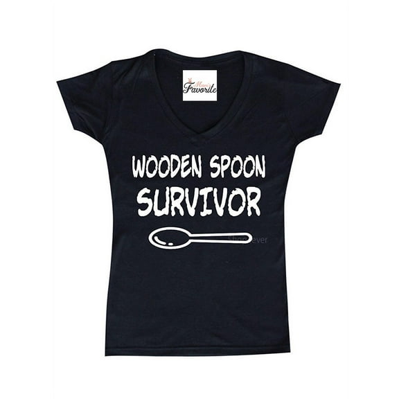 Women's T-Shirt V-Neck Short Sleeve - Wooden Spoon Survivor