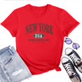 thumbnail image 1 of Women's T-Shirt White New York Tee Funny Graphic T-Shirt Soft Cotton Casual Short Sleeve Top, 1 of 5
