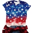 thumbnail image 1 of Women's T-Shirts 4th of July USA Patriotic 250 Anniversary Tees Crewneck Short Sleeve Sparkly Shiny Print Tee Tops, 1 of 5