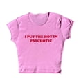 thumbnail image 1 of Women's T-Shirts Baby Tees For Women Graphic Crop Tops Summer Teen Girls Crew Neck T Shirts Casual Stylish Fashionable Comfortable Top, 1 of 2