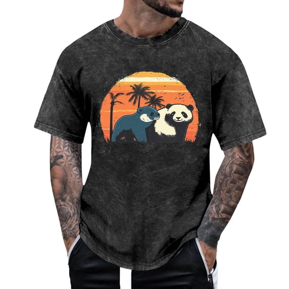 Women's T-Shirts Basic Tops Graphic Soft Casual Short Sleeve Crew Neck Printed Slim Undershirts Grey L