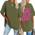 thumbnail image 1 of Women's T-Shirts Basic Tops Oversized Back Print Short Sleeve Crewneck Y2k Clothes, 1 of 5