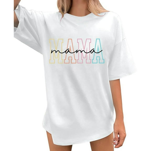 Women's T-Shirts Casual Printed Loose Short Sleeve Top for Everyday Wear and Attire