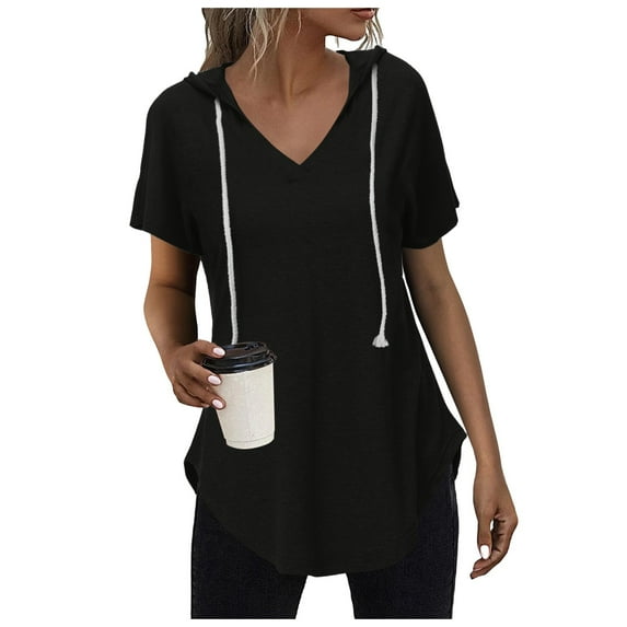 Women's T-Shirts Comfortable Hoodie Pullover Sweatshirt Long Sleeve Casual Tops for Everyday Wear