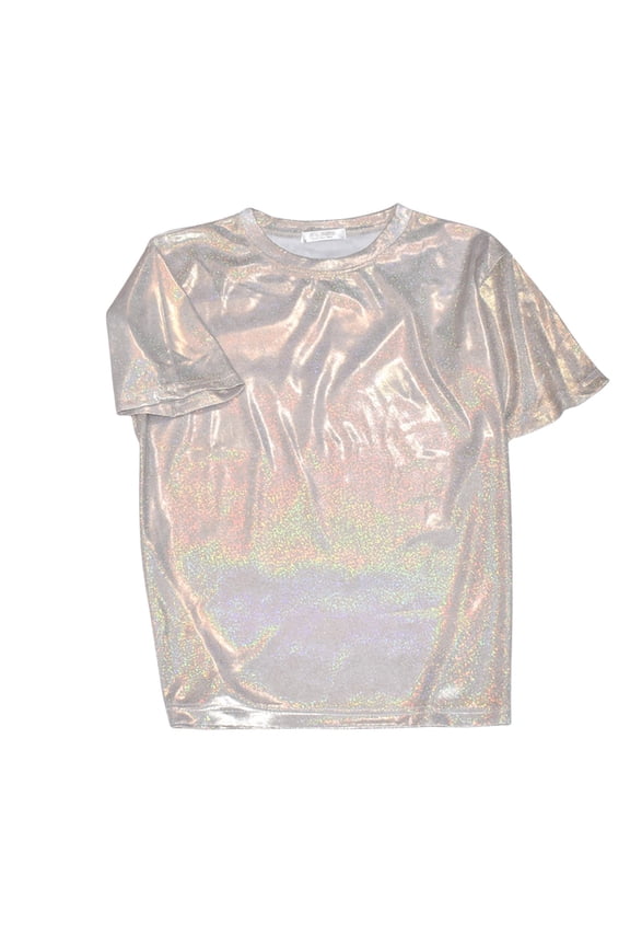 Women's T-Shirts Crew Neck Short Sleeve Plus Size Sequin Thin Layering Base Shirt Casual Fashion Summer Daily Street Stylish Versatile Comfortable Basic Top