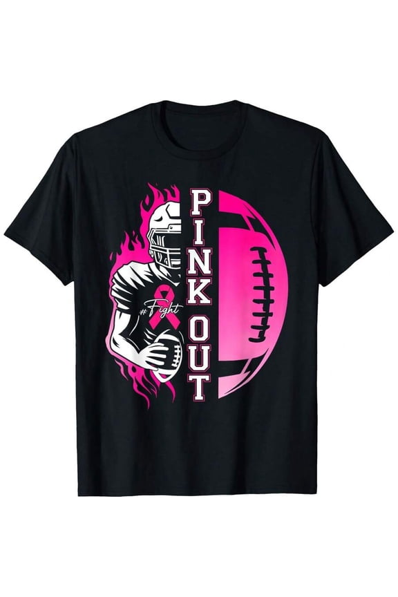 Women's T-Shirts For The Pink Football Team's Breast Cancer Awareness Month