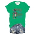 thumbnail image 1 of Women's T-Shirts Graphic Summer Chill The Fourth Out Print Short Sleeve Crew Neck Comfortable Breathable Gathering Vacation Fashion Party T Shirt, 1 of 4