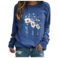 thumbnail image 1 of Women's T Shirts Harajuku Daisy Print O-Neck Loose Tops, 1 of 3