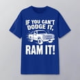 thumbnail image 1 of Women's T-Shirts "If You Can't Dodge It, Ram It" Truck Graphic Print Short Sleeve Crew Neck Casual Soft Polyester Tee For All Season Everyday Wear S-XXXL, 1 of 3
