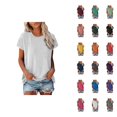 thumbnail image 1 of Women's T Shirts Loose Fitting Tops for Women Short Sleeve Crewneck Basic Tees Casual Summer Everyday Outfit, 1 of 8