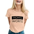 thumbnail image 1 of Women's T-Shirts Mom's Favorite Day Family Humor T Shirt for Moms Celebrating Family and, 1 of 5