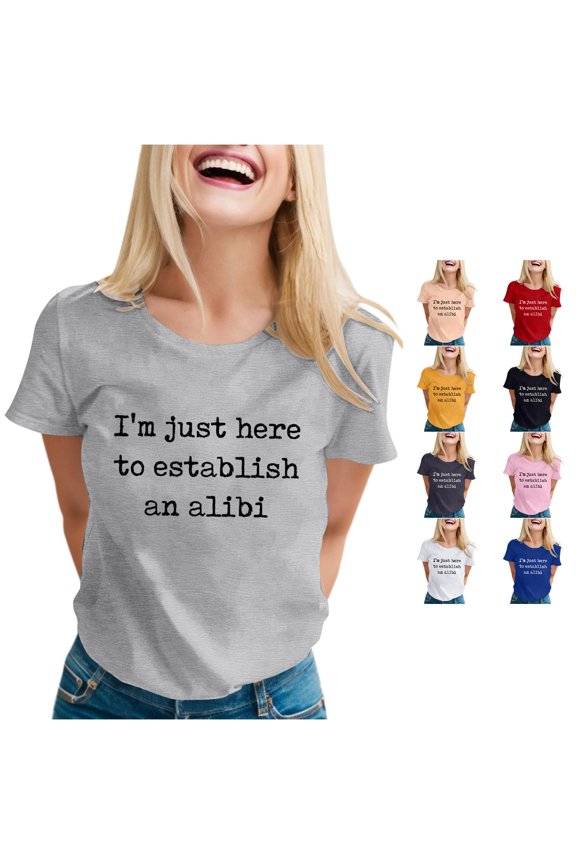 Women's T-Shirts Novelty Graphic Tee with Funny Sayings for Women Purple XXL