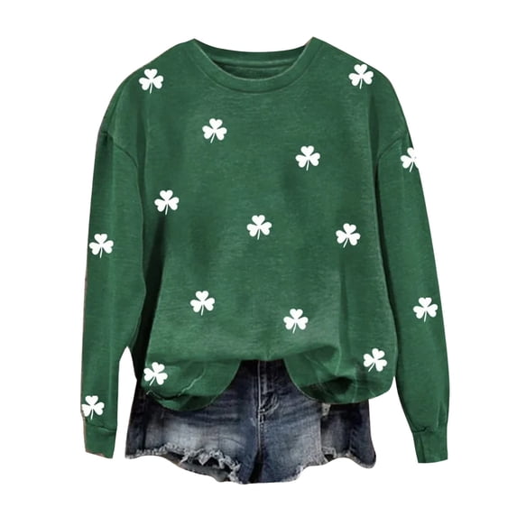 Women's T-Shirts Oversized Striped Retro Print Long Sleeve Sweatshirt Graphic T-Shirt Green 2XL