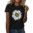 thumbnail image 1 of Women's T Shirts Short Sleeve Sunflower Plus Size Loose Blouse Girl Graphic Tees Summer Casual T-shirt Tops, 1 of 5