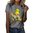 thumbnail image 1 of Women's T Shirts Summer Classic Cotton Short Sleeve Crewneck Printed Festival Casual T-Shirt Tops, 1 of 4