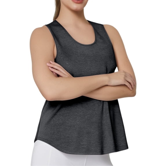Women's T-Shirts Summer Fitness Yoga Vest Top U Neck Sleeveless Stylish Training for Everyday Use and Gym Activities